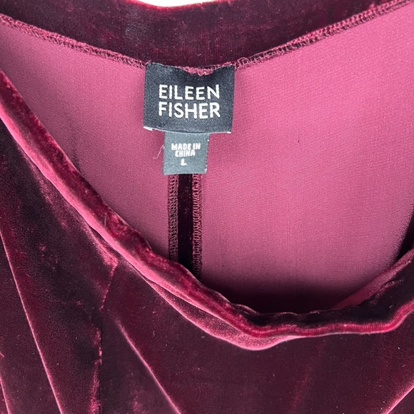 Eileen Fisher Wide Leg Velvet Pants L - Picture 5 of 5